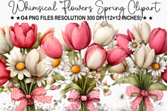 Whimsical Flowers Spring Clipart Product Image 1