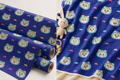 Cute Tiger Seamless Pattern PNG Product Image 4