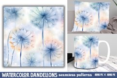 Watercolor dandelions digital paper Backgrounds, Product Image 1