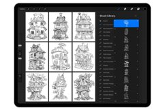 19 Fairy House Part-2 Procreate Stamp Brushes Product Image 5