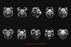10 Bundle Dark Art Bear Horn Animal Beast Grizzly Predator Product Image 6