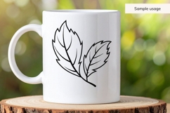 Hand Drawn Fall Leaf Pair SVG Product Image 4
