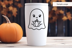 Ghost Holding Pumpkin SVG, Halloween Ghost SVG Product Image 4