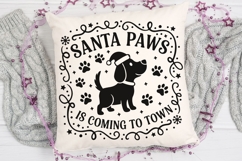 Santa Paws Is Coming To Town Svg, Funny Dog Christmas Svg. Product Image 5