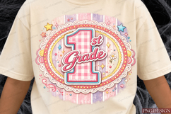 Pink Gingham School Sublimation Design Product Image 4