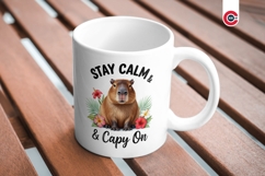 Whimsical Tropical Capybara Clipart Bundle PNG Product Image 4