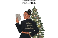 Christmas motivational women png design for T-shirts Product Image 1
