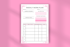Coquette Weekly Work Plan Template Pink Aesthetic Planner Product Image 4