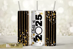 Class of 2025 graduation black tumbler png Product Image 1