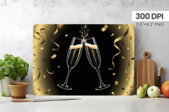 Happy New Year Cutting Board PNG Festive New Year's Eve 2026 Product Image 1