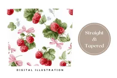 Watercolor Raspberry Tumbler Wrap, Berries Tumbler Template Product Image 4