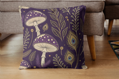 Maximalist Mushroom Tapestry Regal Pattern, Seamless Pattern Product Image 4