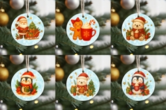 BUNDLE Cute Christmas ornament PNG sublimation Product Image 3