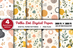 Polka Dot Digital Paper PNG Product Image 1