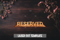 Reserved Table Stand SVG Laser Cut Product Image 1