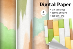 Rainbow Watercolor Background Abstract Digital Paper_134 Product Image 1