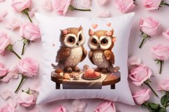 Couple Owl Valentines Day Clipart, Couple Owl Clipart Product Image 4