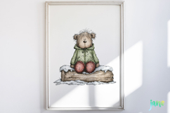 Whimsical Christmas Bears Clipart Product Image 2