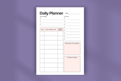 Work Daily Planner Template Printable &amp; Editable Canva Product Image 4