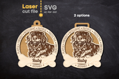 Dog Medal Golden Retriever SVG laser cut files for Glowforge Product Image 3