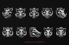 10 Bundle Dark Art WildBoar Hog Pig Jungle Wild Beast Animal Product Image 6