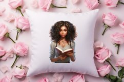 Valentines Day Bookworm African Girl Clipart Product Image 4