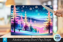 Twilight Sparkle Holiday Forest Cutting Board PNG Design Product Image 1