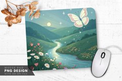 Glowing Butterfly Dreamscape Mouse Pad PNG Design Product Image 1