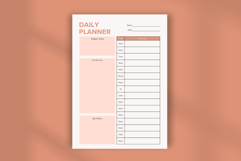Boho Minimal Daily Planner | Aesthetic Daily Planner Canva Product Image 4