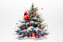 Watercolor Christmas blue Clipart PNG Product Image 4