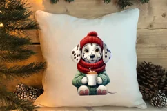 Christmas Dog And Coffee Clipart, Christmas Clipart Product Image 4