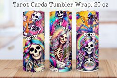 Skeleton tarot cards Tumbler wraps BUNDLE PNG, 20 oz. Product Image 6