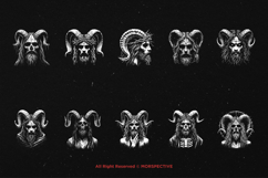 10 Bundle Dark Art God Horn Jesus Demon Goat Devil Messiah Product Image 6