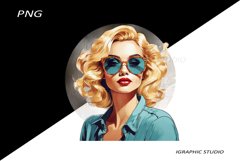 Retro Comic Style Pop Art Girls Clipart Png Product Image 1