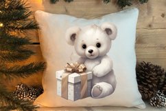 Cute Silver Christmas Watercolor Clipart, Christmas SVG Product Image 4