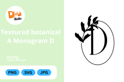 Textured Botanical Monogram Product Image 1