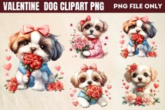 Valentine Dog Clipart PNG Product Image 1
