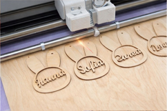 Easter bunny girls name tags digital download laser cut file Product Image 4