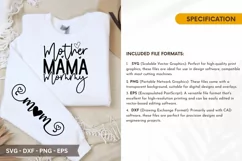 Mother Mama Mommy SVG Design - Sleeve T-Shirt Design Product Image 4