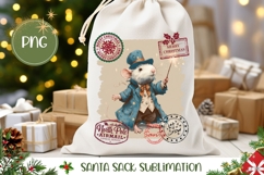 Magician Mouse Santa Sack, Christmas Gift Bag Print Product Image 1