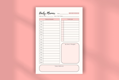 Daily Planner Template for Canva Aesthetic, Minimal, Product Image 4