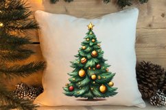 Watercolor Christmas tree clipart, Christmas tree Clipart Product Image 4