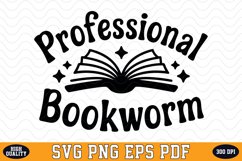 Professional Bookworm SVG | Quotes | SVG Cut files Product Image 1