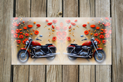 Motorcycle &amp; flowers | sublimation bike Mug design bundle Product Image 4