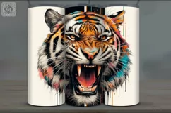 4 Tiger Tumbler Sublimation, 20 oz Tumbler Wrap Product Image 2