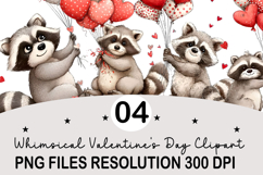 Whimsical Valentine's Day Clipart Valentine's Png Product Image 1
