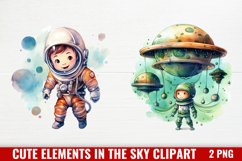 Cute Elements In The Sky And Space Clipart Product Image 1