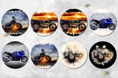 Watercolor Motorcycle | Sublimation car coaster &amp; key chain Product Image 4