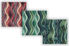 Wavy Hand Drawn Stripe Digital Paper, Seamless Dark Moody Product Image 4