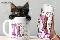 Stepping Into My Birthday PNG Pink Heels Design Files PNG Product Image 4